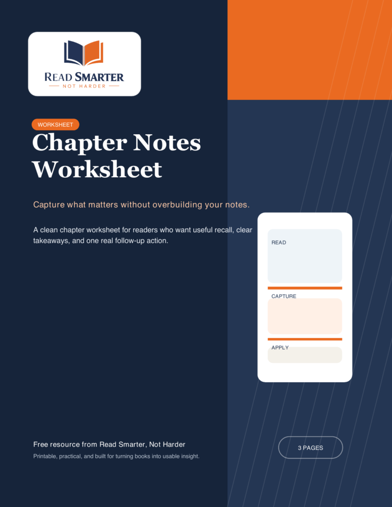 Chapter Notes Worksheet printable resource cover