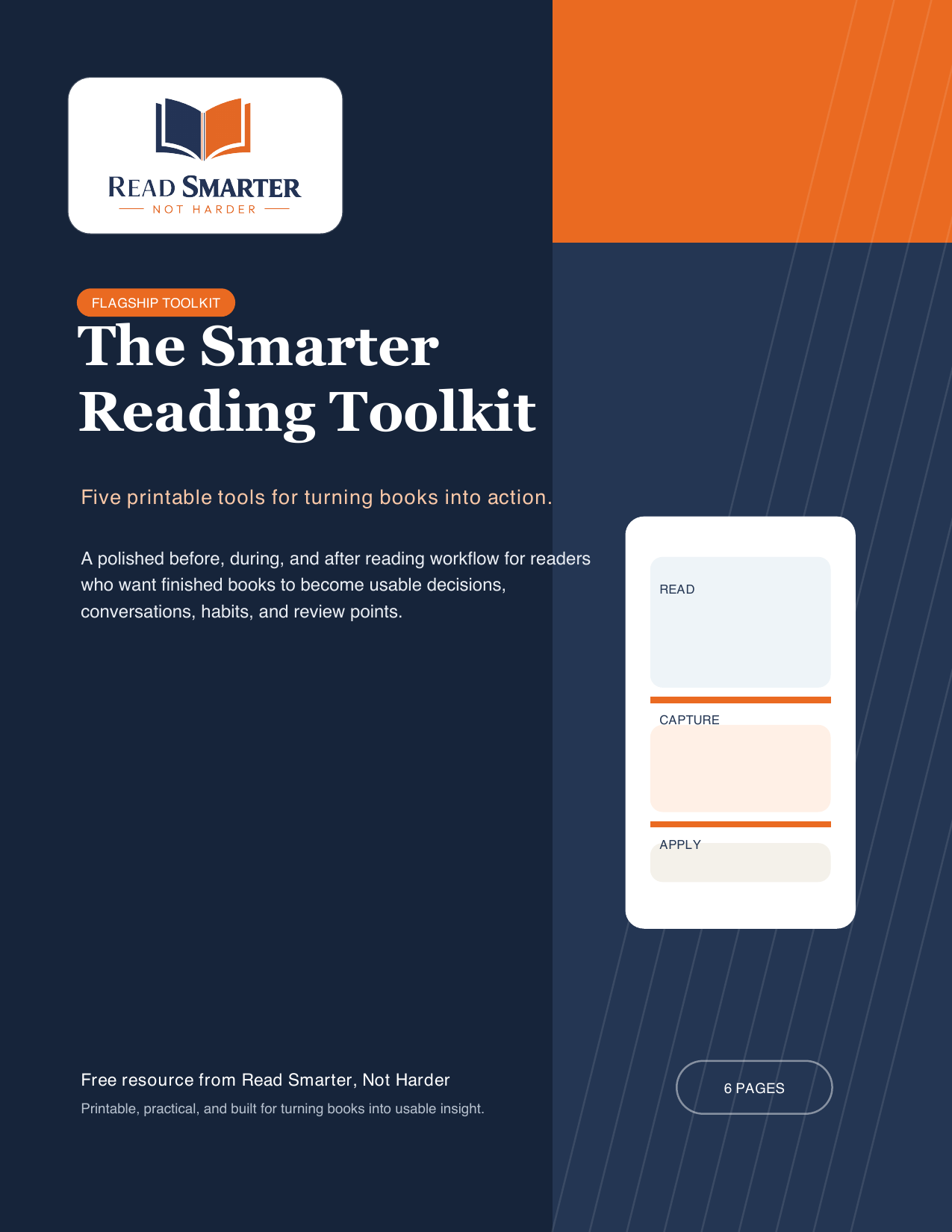 The Smarter Reading Toolkit printable resource cover.